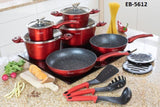 15Pcs Edenberg Cookware Sets With Kitchen Tools