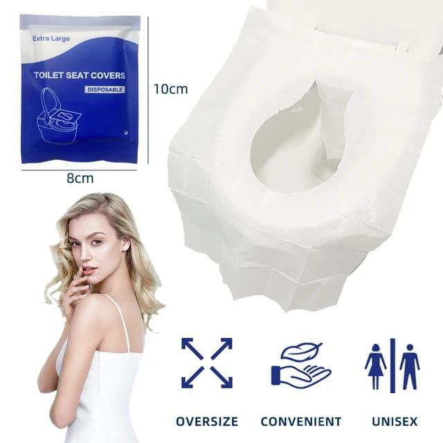 10 DISPOSABLE TOILET SEAT COVERS