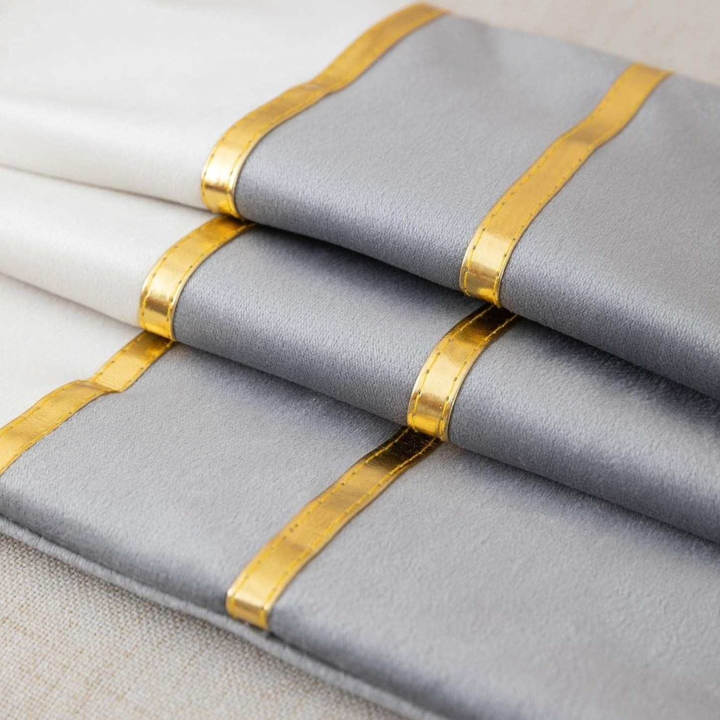 Velvet Decorative Lumbar Cushion Covers Grey