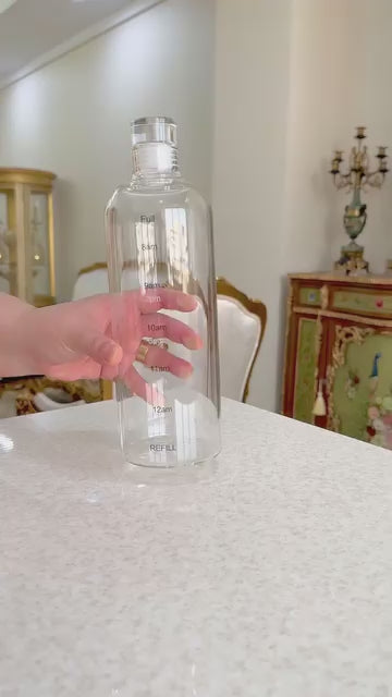 Modern Time Scale Household Borosilicate Glass Storage Jar