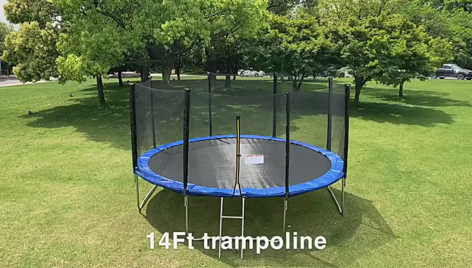 Trampoline with Enclosure Net & Safety Pad Kids Adults Jumping Mat (12 Feet)