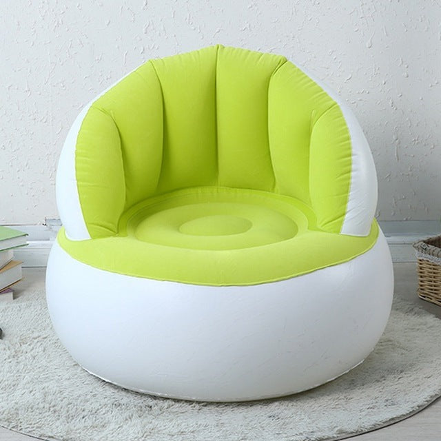 Comfortable Chair Pouf with Backrest,Inflatable Chair Sofa Cushion for Kids,Portable,Single Flocked Lightweight Camping Relaxing Seat