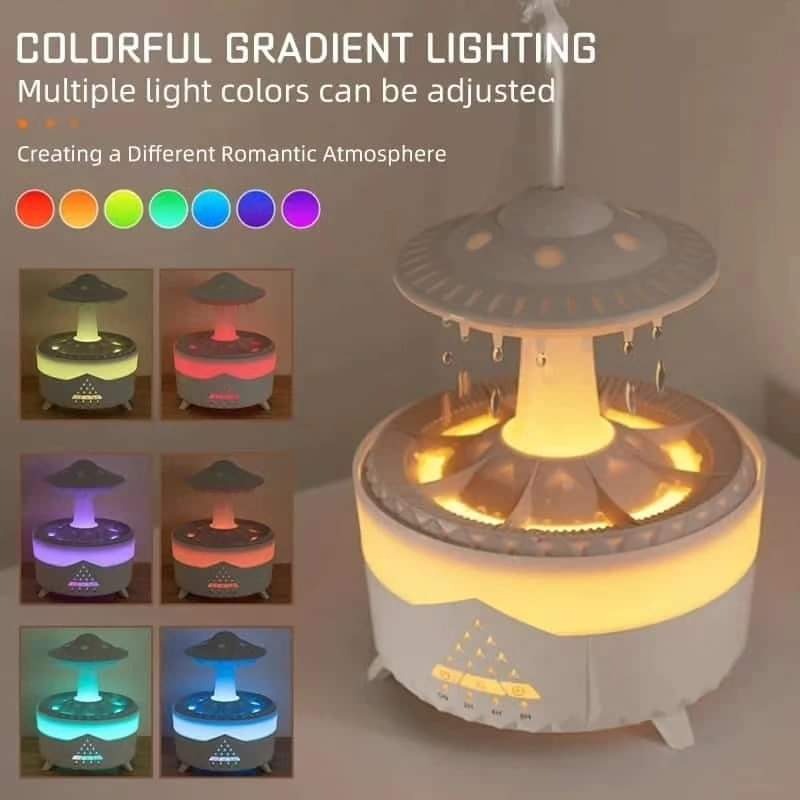 Aroma Humidifier Raindrop Humidifier with Colorful Lights