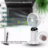 Mini Handheld Fan, Portable USB Desk Fan, 3000mAh Rechargeable 5 Speed Foldable Silent Fan, Suitable for Home Office Travel