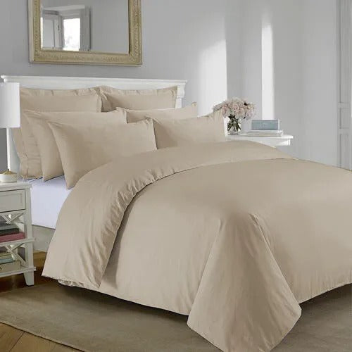 Plain Duvet Cover With Pillow Case Bedding Set