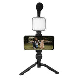 Youtube vlogging kit with tripod and microphone and phone holder