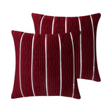 Velvet Decorative Pillow Covers Silver and Wave Striped Luxury Style Pillow Case