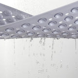 Shower Mat Non Slip - Bathtub Mat with Suction Cups and Drain Holes with Foot Scrubber Massage