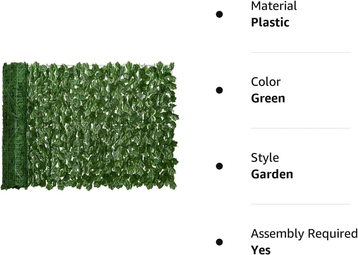 Artificial Ivy Privacy Fence Wall Screen, 1M X3M Hedges Fence and Faux Leaf Decoration for Outdoor Garden Decor