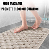 Shower Mat Non Slip - Bathtub Mat with Suction Cups and Drain Holes with Foot Scrubber Massage