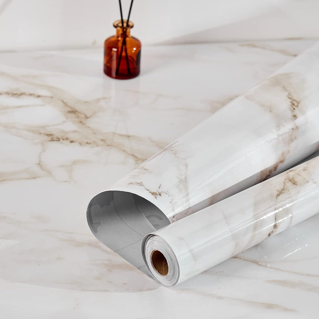 Marble Contact Paper Peel and Stick Wallpaper Contact Paper for Countertops 50*600cm