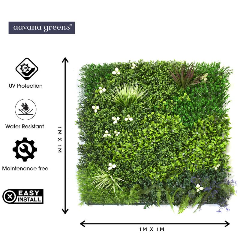 Artificial Wall Grass for Home & office Decoration-(1 pc), 100 x 100cm Vertical Garden Wall Panel