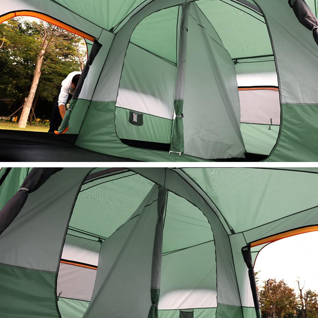 Tent for Camping 5 to 12 Persons Waterproof Camping Tent with 2 Rooms