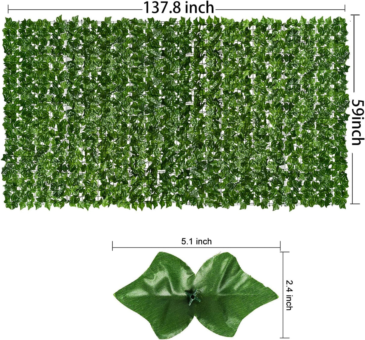 Artificial Ivy Privacy Fence Wall Screen, 1M X3M Hedges Fence and Faux Leaf Decoration for Outdoor Garden Decor