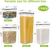 8 PACK Airtight Food Storage Containers With Lids, BPA Free Kitchen Storage Containers for Spaghetti, Pasta and More