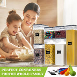 8 PACK Airtight Food Storage Containers With Lids, BPA Free Kitchen Storage Containers for Spaghetti, Pasta and More