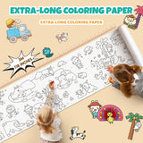 Animal Coloring Roll for Kids No Mess Coloring Paper for Toddlers,  Drawing Painting Paper for Kids