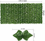 Artificial Ivy Privacy Fence Wall Screen, 1M X3M Hedges Fence and Faux Leaf Decoration for Outdoor Garden Decor