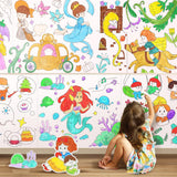 Animal Coloring Roll for Kids No Mess Coloring Paper for Toddlers,  Drawing Painting Paper for Kids