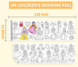 2Pcs Children's Drawing Roll, Drawing Paper for Kids,Coloring Paper for Art