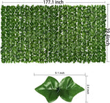 Artificial Ivy Privacy Fence Wall Screen, 1M X3M Hedges Fence and Faux Leaf Decoration for Outdoor Garden Decor