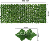 Artificial Ivy Privacy Fence Wall Screen, 1M X3M Hedges Fence and Faux Leaf Decoration for Outdoor Garden Decor