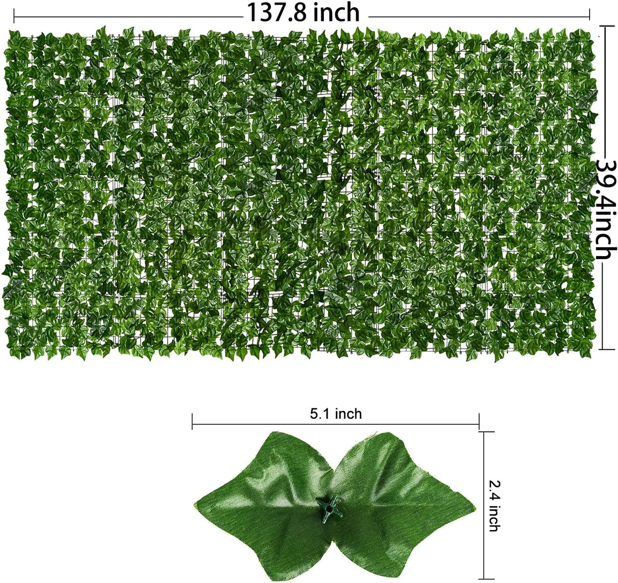 Artificial Ivy Privacy Fence Wall Screen, 1M X3M Hedges Fence and Faux Leaf Decoration for Outdoor Garden Decor