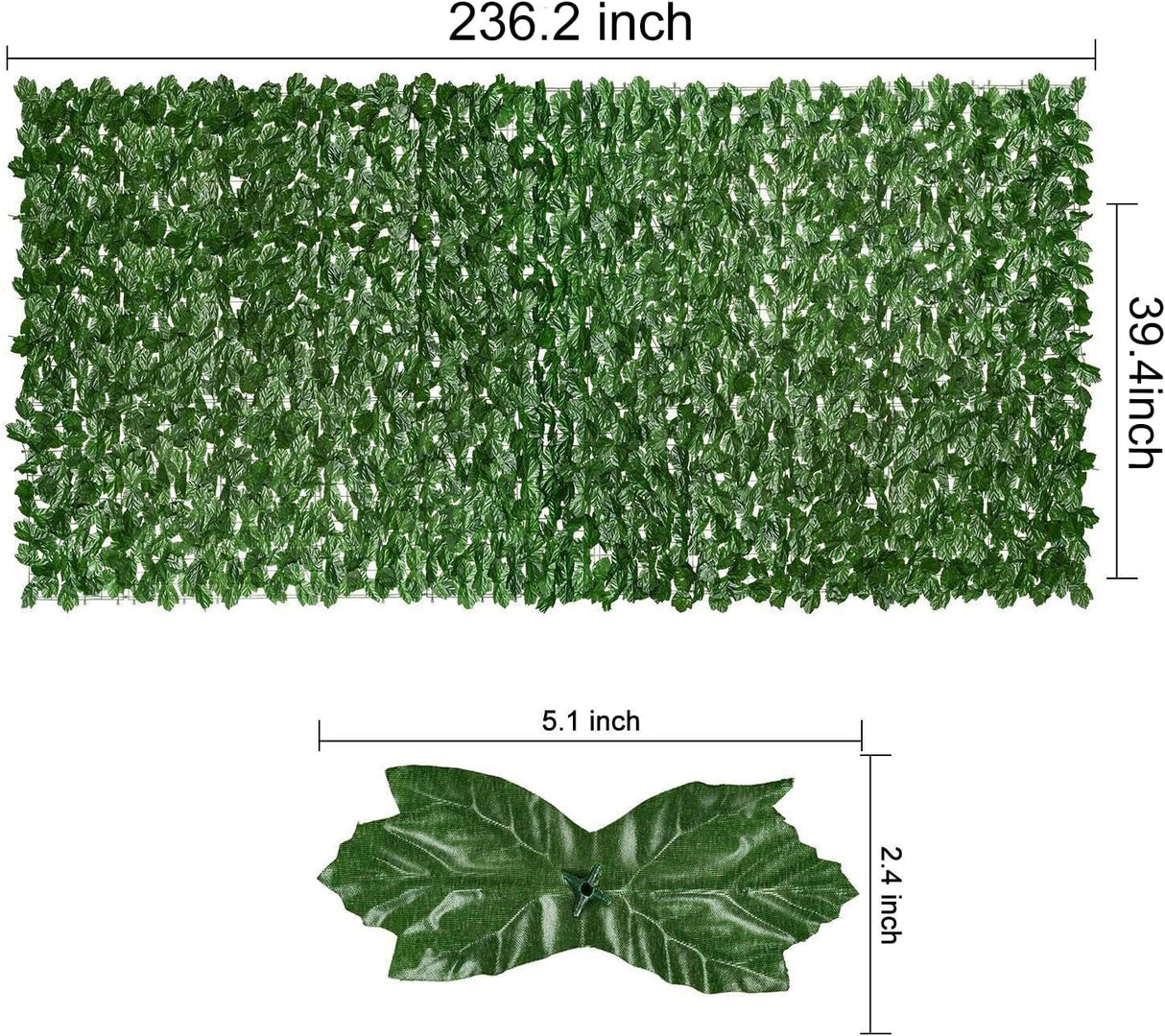 Artificial Ivy Privacy Fence Wall Screen, 1M X3M Hedges Fence and Faux Leaf Decoration for Outdoor Garden Decor