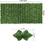 Artificial Ivy Privacy Fence Wall Screen, 1M X3M Hedges Fence and Faux Leaf Decoration for Outdoor Garden Decor