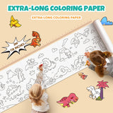 Animal Coloring Roll for Kids No Mess Coloring Paper for Toddlers,  Drawing Painting Paper for Kids