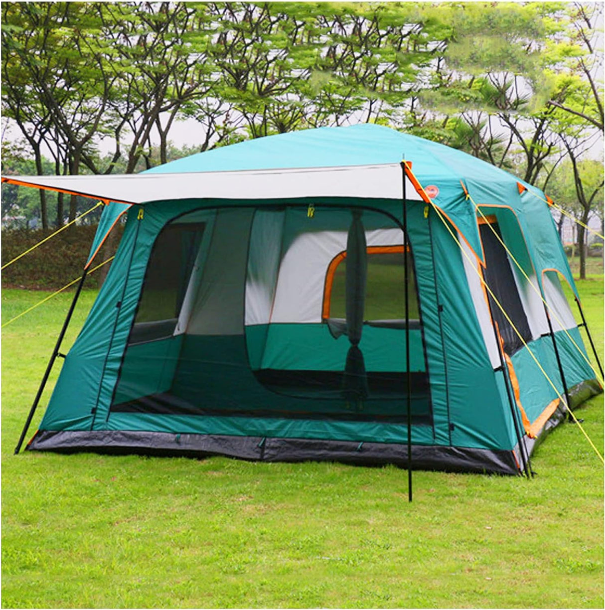 Tent for Camping 5 to 12 Persons Waterproof Camping Tent with 2 Rooms