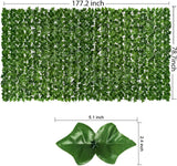 Artificial Ivy Privacy Fence Wall Screen, 1M X3M Hedges Fence and Faux Leaf Decoration for Outdoor Garden Decor