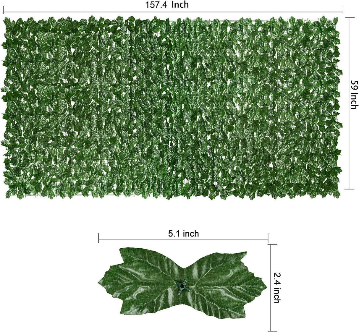 Artificial Ivy Privacy Fence Wall Screen, 1M X3M Hedges Fence and Faux Leaf Decoration for Outdoor Garden Decor