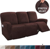 Recliner Velvet Covers Sofa Slipcovers