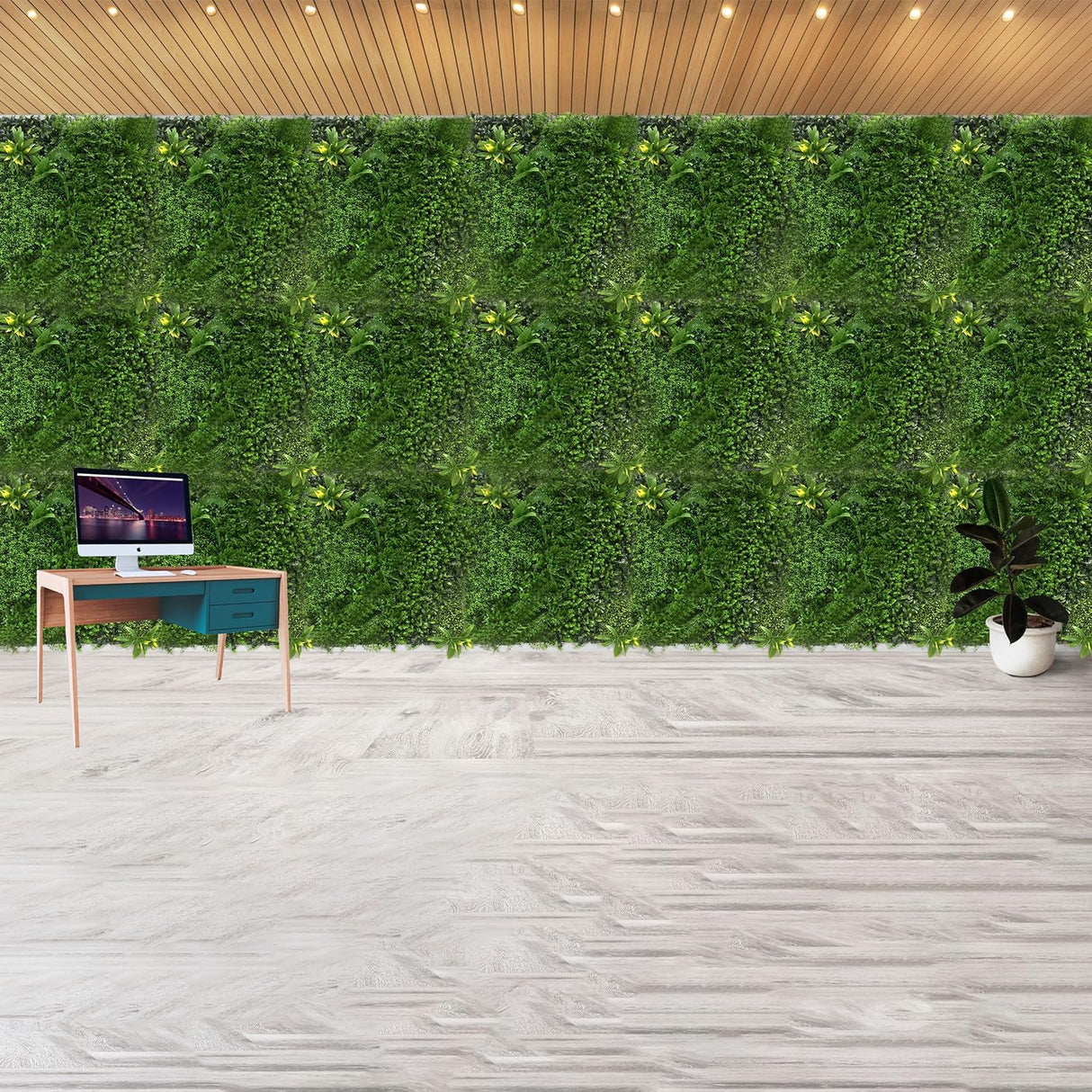 Artificial Wall Grass for Home & office Decoration-(1 pc), 100 x 100cm Vertical Garden Wall Panel