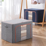 Foldable Storage Living Box Cloth Organizer With Steel Frame