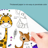 2pcs Children Drawing Roll Sticky Color Filling Paper