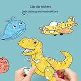 2pcs Children Drawing Roll Sticky Color Filling Paper