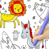 Art Wall Sticker Kids Gift Children Drawing Roll Color Filling Paper Scroll Children'S Drawing Scroll Blank Coloring Pages