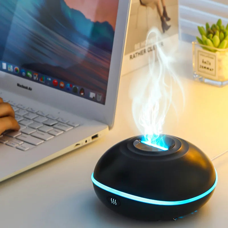 7 Color Flame Aroma Diffuser 200ml Fire Flame Humidifier