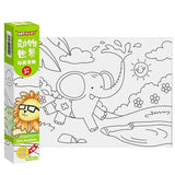 Children Coloring Paper Sticky Color Filling Paper Graffiti Scroll Coloring Paper Roll 200cm by 30cm