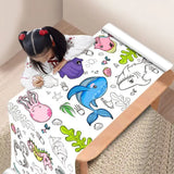 Art Wall Sticker Kids Gift Children Drawing Roll Color Filling Paper Scroll Children'S Drawing Scroll Blank Coloring Pages