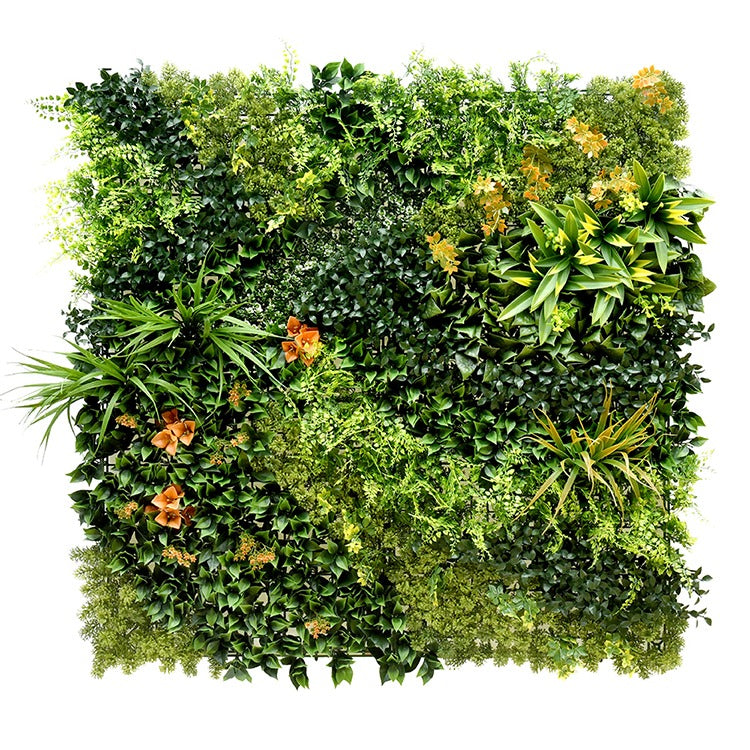 Artificial green wall panel GOLD FRUITS 100x100 cm