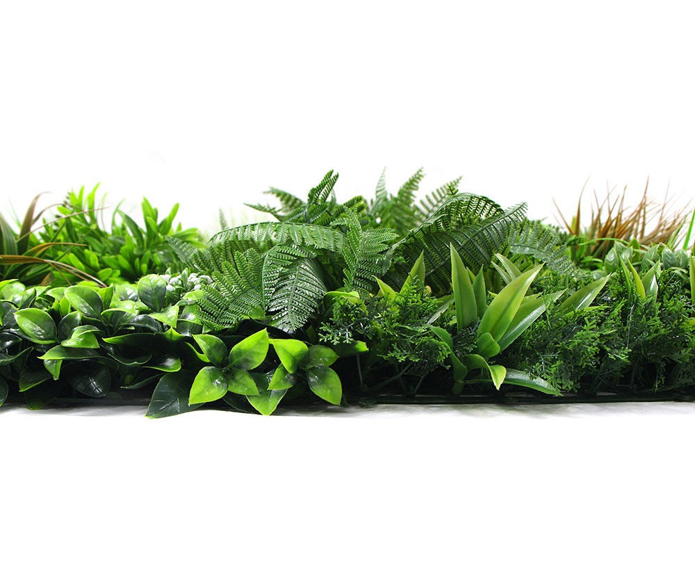 Vibrant Meadow Artificial Green Plant Wall Panel 1M x 1M